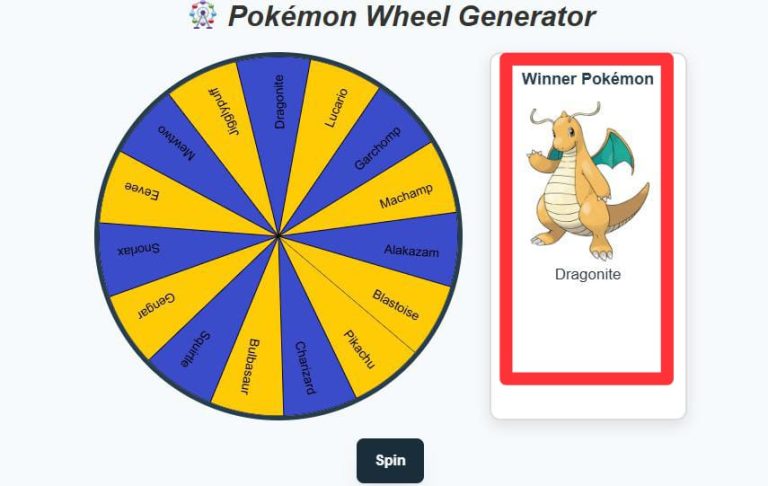 How to use Pokemon wheel generator - Random Pokemon Generator