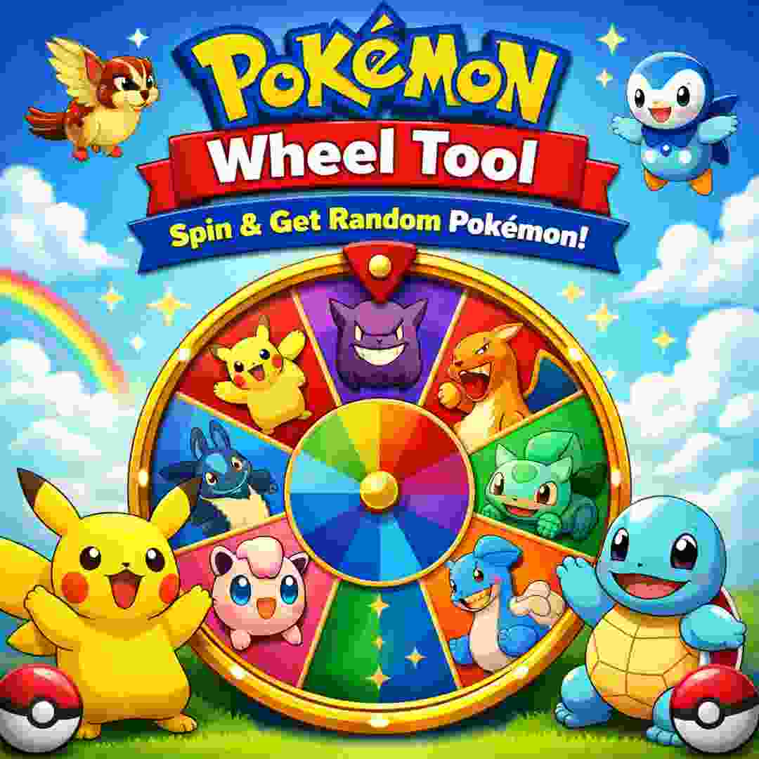 Pokémon Wheel Tool – Spin and Get a Random Pokémon using a colorful spinning wheel